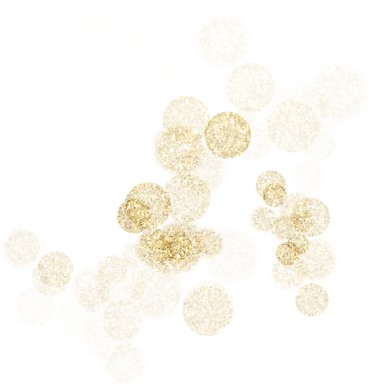 Gold glitter splatter